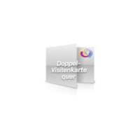 Doppel-Visitenkarte quer 350g/m2